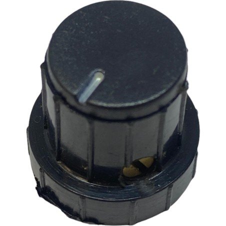 Black Plastic Knob Shaft:6mm D:19mm IH:18.25mm