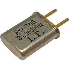 35.060MHz 2 Pin Goldpin Crystal Oscillator Clock RX/Sing 13.2x10.85mm