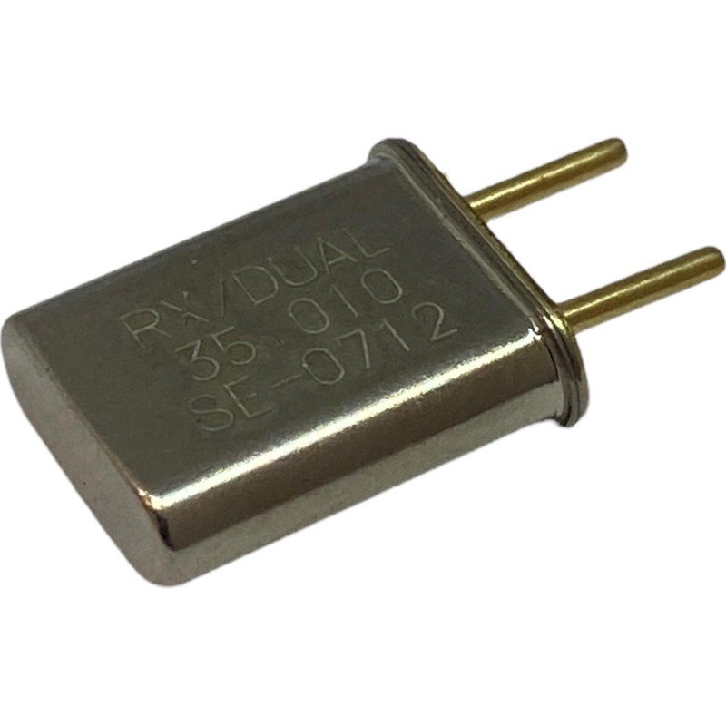 35.010MHz 2 Pin Goldpin Crystal Oscillator Clock RX/Dual 13.2x10.85mm