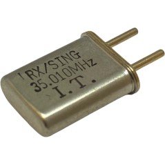 35.010MHz 2 Pin Goldpin Crystal Oscillator Clock RX/Sing 13.2x10.85mm
