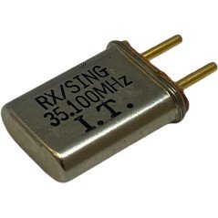 35.100MHz 2 Pin Goldpin Crystal Oscillator Clock RX/Sing 13.2x10.85mm