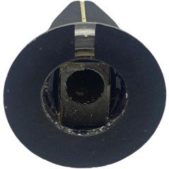 Black Plastic Knob IH:18mm D:24.85mm Shaft:6mm