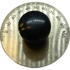 Metal Vernier Knob 0-100 Shaft:6.3mm FD:44.5mm IH:16.65mm