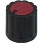 Red Plastic Knob Shaft:6mm FD:16mm IH:15mm