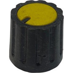 Yellow Plastic Knob Shaft:6mm FD:16mm IH:15mm