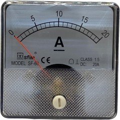 0-20A DC Analog Panel Meter Ammeter SF-60 Sfim 60x60mm