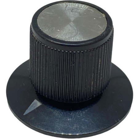 Black Plastic Knob Shaft:6.3mm D:29.5mm IH:20mm