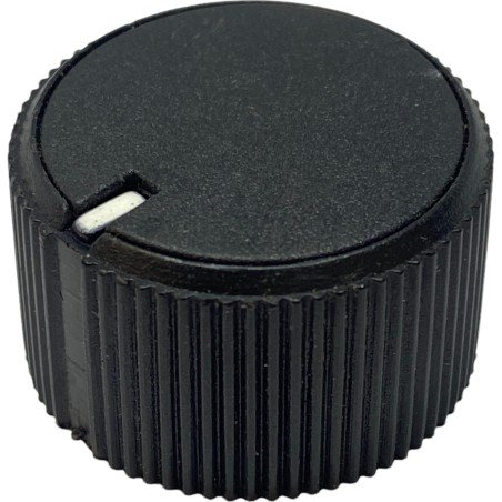 Black Plastic Knob Shaft:6mm D:25.5mm IH:15.25mm