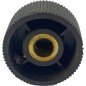 Black Plastic Knob Shaft:6mm D:25.5mm IH:15.25mm