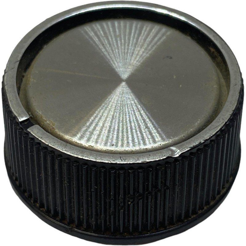 Black Metalic Plastic Knob Shaft:6mm D:27.5mm IH:13mm