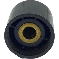 Black Plastic Knob Shaft:6mm D:21.85mm IH:19mm