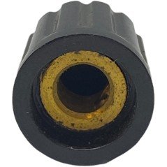 Black Plastic Knob Shaft:6mm D:15.85mm IH:15mm