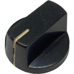 Black Plastic Pointer Knob Shaft:6mm D:27.5mm IH:16.5mm Japan