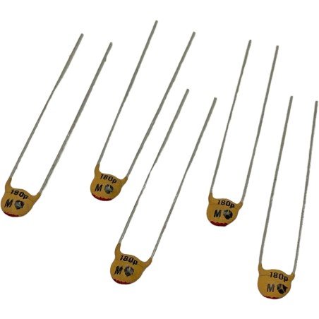 180pF 100V ST Thomson Radial Ceramic Capacitor LCC Qty:5