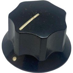 Black Bakelite Knob Shaft:6mm IH:15.25mm D:25.5mm