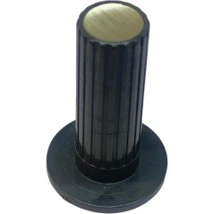 Grey Plastic Knob Shaft:6mm IH:33.5mm D:22mm