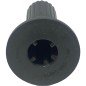 Grey Plastic Knob Shaft:6mm IH:33.5mm D:22mm