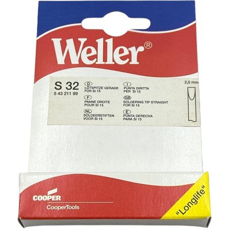 Weller S32 Soldering Tip Straight Type 2mm For WHS40D