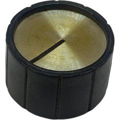 Black Grey Plastic Knob Shaft:5.85mm D:22.5mm IH:13.5mm