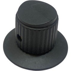 Black Plastic Knob Shaft:6mm D:38mm IH:25.5mm