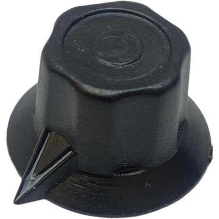Black Plastic Knob Shaft:6mm D:21.5mm IH:12mm