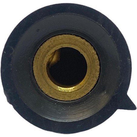 Black Plastic Knob Shaft:6mm D:21.5mm IH:12mm