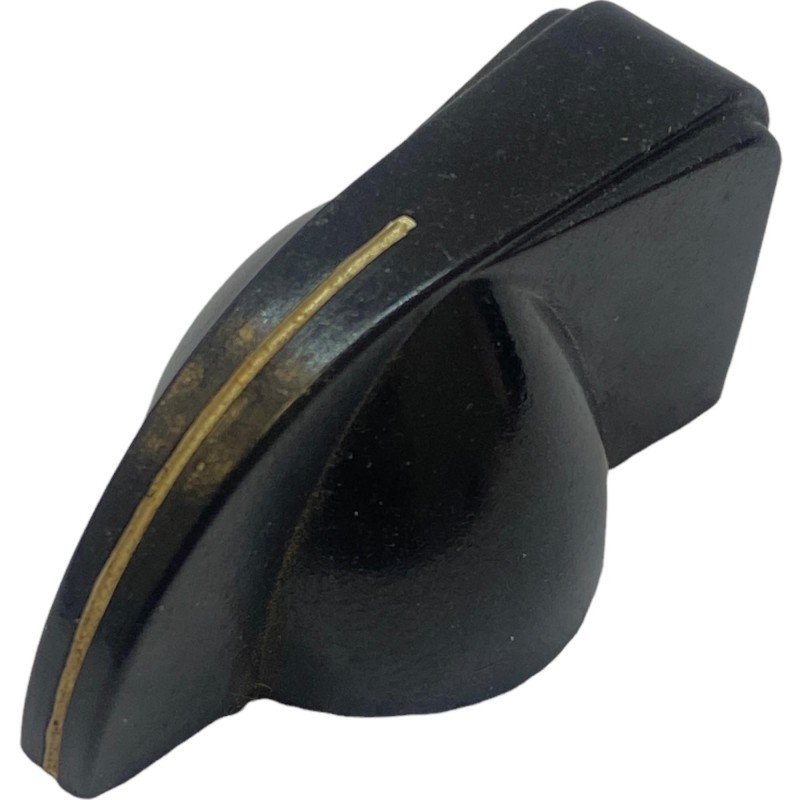 Black Plastic Pointer Knob Shaft:6mm D:32mm IH:15mm Japan