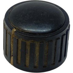 Black Plastic Knob Shaft:6mm D:21.5mm IH:16mm