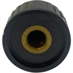 Black Plastic Knob Shaft:6mm D:21.5mm IH:16mm