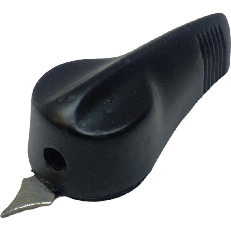 Black Pointer Plastic Knob Shaft:6mm D:49.5mm IH:15mm