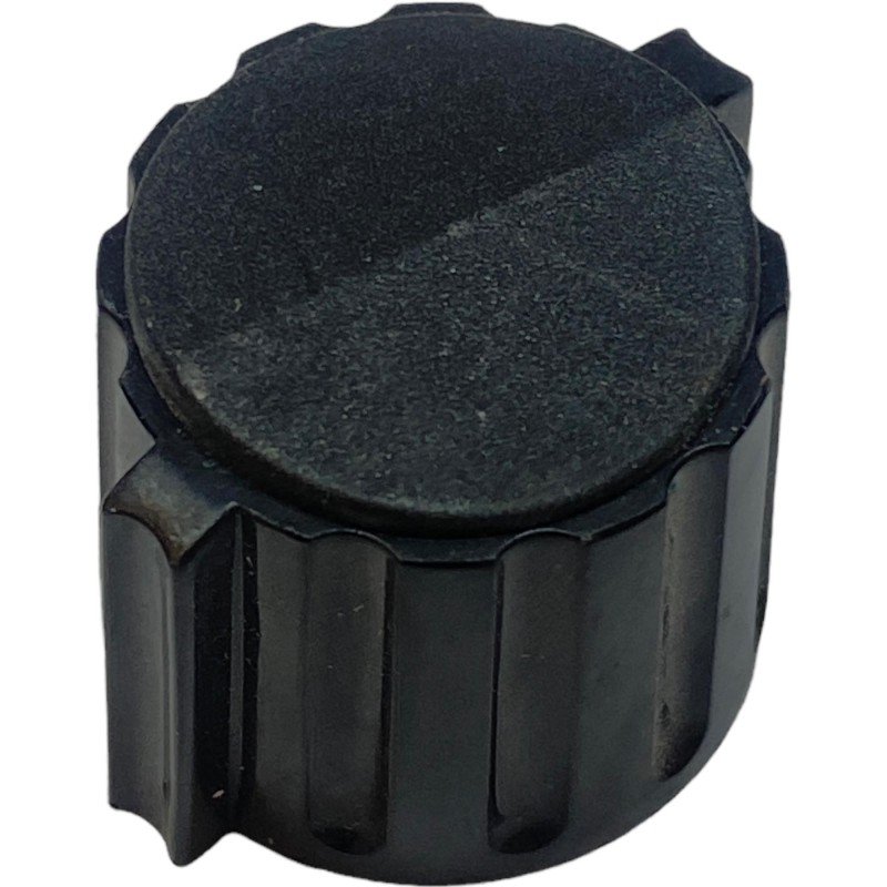 Black Plastic Knob Shaft:6mm D:24mm IH:19mm
