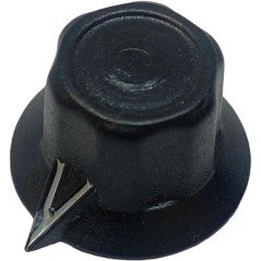 Black Plastic Knob Shaft:6mm D:21.5mm IH:11.75mm