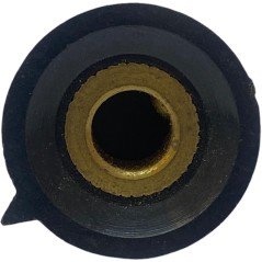 Black Plastic Knob Shaft:6mm D:21.5mm IH:11.75mm