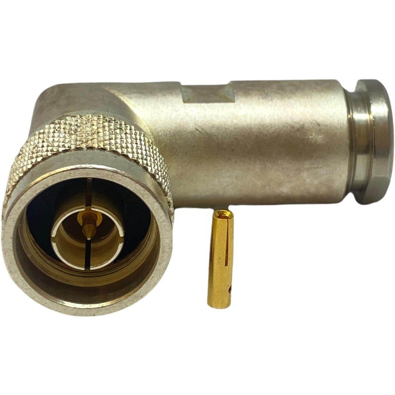 N Male Coaxial Connector 90 Degree Angle For RG213 Coaxial Cable
