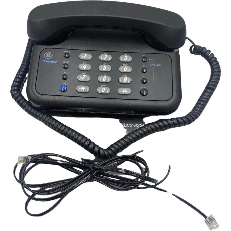 2-9233 General Electric Vintage Deck Telephone 12 Number Memory