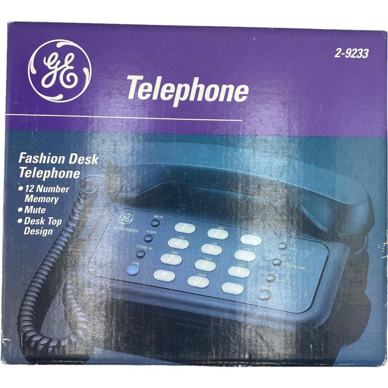 2-9233 General Electric Vintage Deck Telephone 12 Number Memory