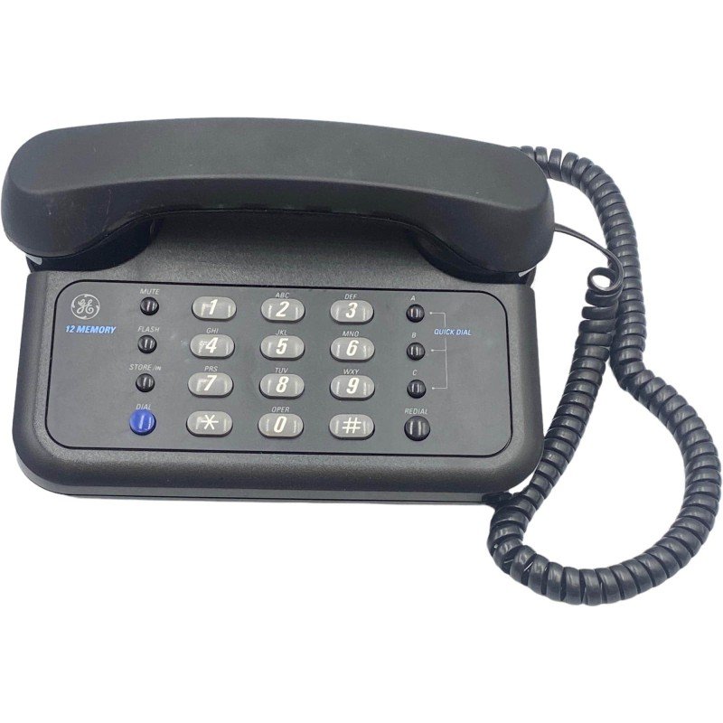 2-9233 General Electric Vintage Deck Telephone 12 Number Memory
