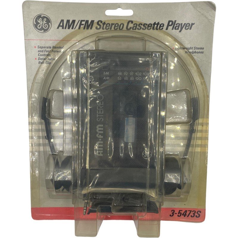 3-5473S General Electric Vintage AM/FM Stereo Cassette Player Sealed