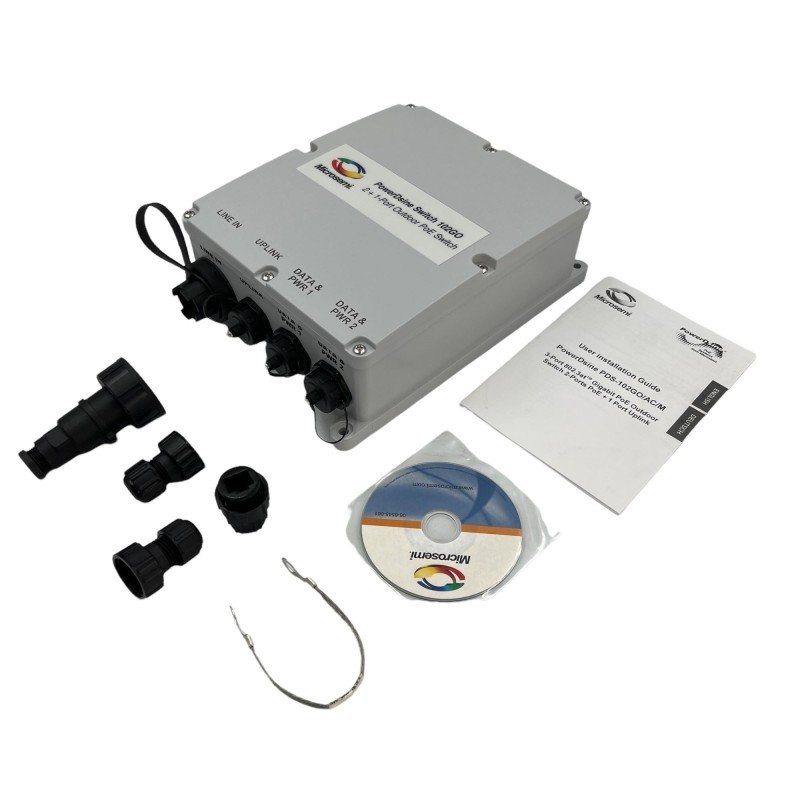 PDS-102GO /AC/M Microsemi Outdoor PoE Switch for Outdoor Installations