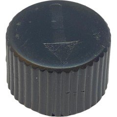 Black Plastic Knob Shaft:6mm D:20.5mm IH:15mm