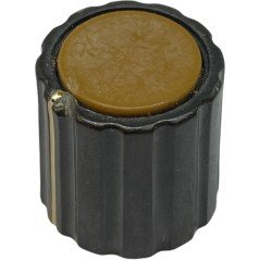 Black Brown Plastic Knob Shaft:6mm D:16mm IH:16mm