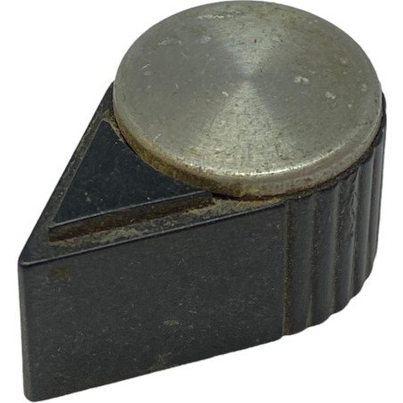 Black Grey Plastic Pointer Knob Shaft:6mm D:27mm IH:14mm