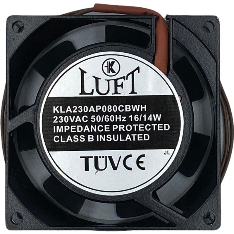 KLA230AP080CBWH Luft Metal Cooling Fan 230Vac 50/60Hz 16/14W 80x80x25mm