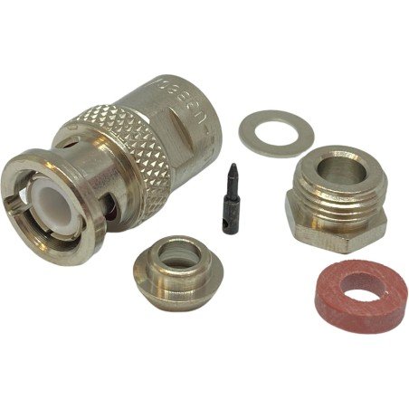 UG88C/U Radiall BNC Coaxial RF Connector Straight Clamp Plug 50ohm For RG58 Cable