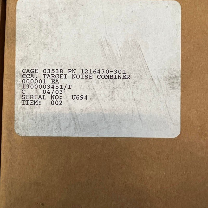 1216470-301 Lockheed Martin Target Noise Combiner Circuit Card Assembly