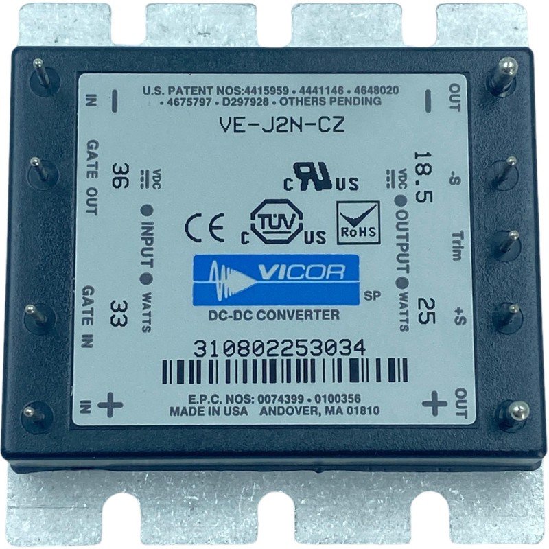 VE-J2N-CZ Vicor DC-DC Converter IN:18.5Vdc/25W OUT:36Vdc/33W