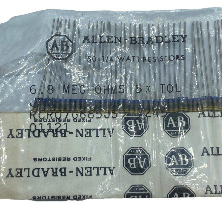 6.8Mohm 6M8 5% 1/4W Axial Fixed Carbon Resistor RCR07G685JS Allen Bradley Qty:50