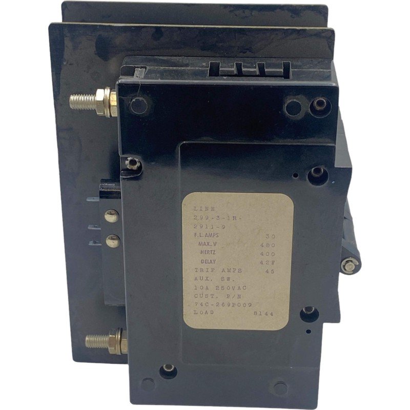 299-3-1R-2911-9 Airpax 3 Pole Circuit Breaker 30A/480V 50/60Hz