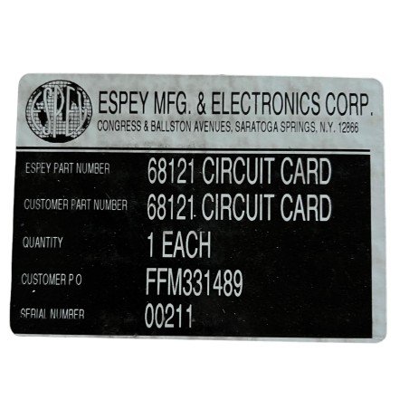 68121 Espey MFG Circuit Card Assembly 5998-01-494-4452