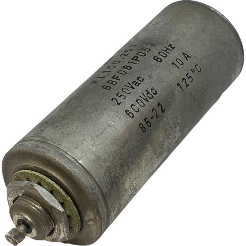 2.5uF 250Vac/600Vdc 10A/60Hz EMI Filter Feed Thru Capacitor 68F061P053 Icar 115x38mm